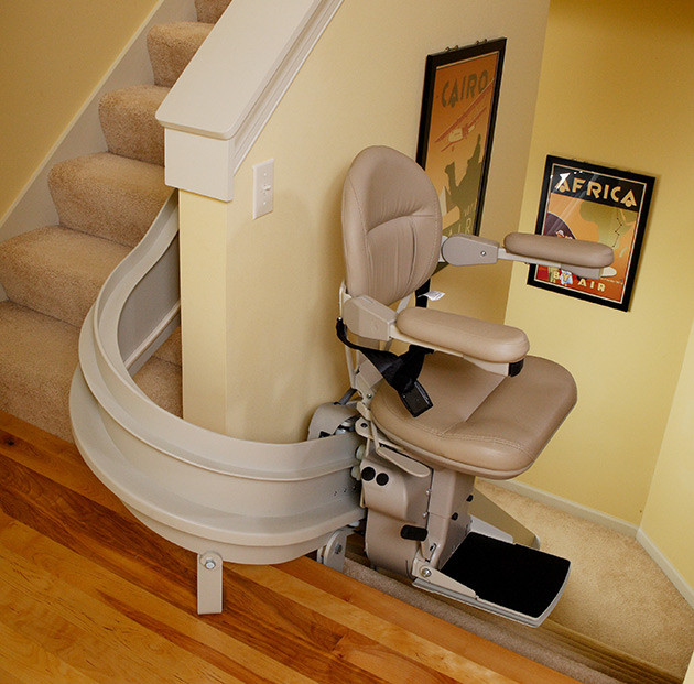 Best ideas about Chair Lifts For Stairs With Landings
. Save or Pin Curved Custom Stair lifts Living Free Home Now.