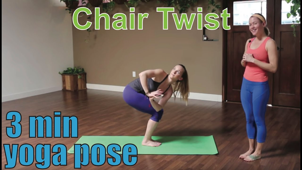 Best ideas about Chair Yoga Youtube
. Save or Pin 3 Minute Yoga Pose Chair Twist Now.