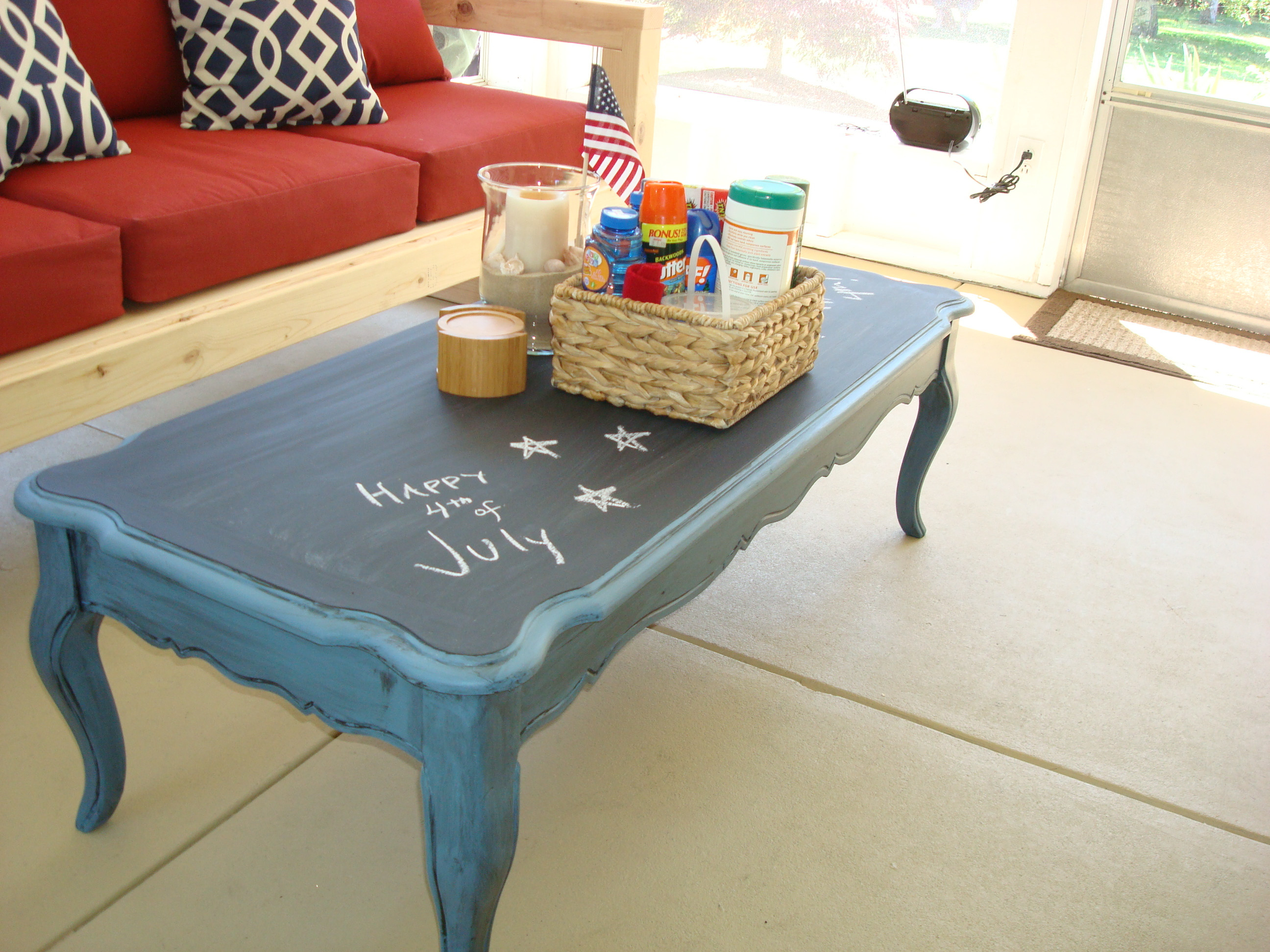 Best ideas about Chalk Paint Table Ideas
. Save or Pin Stolen Idea Chalkboard top coffee table Now.
