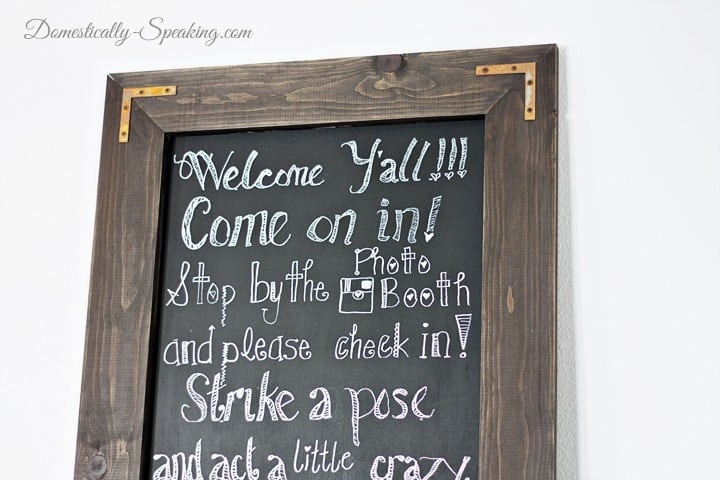 Best ideas about Chalkboard Wedding Signs DIY
. Save or Pin DIY Rustic Chalkboard for a Wedding Domestically Speaking Now.