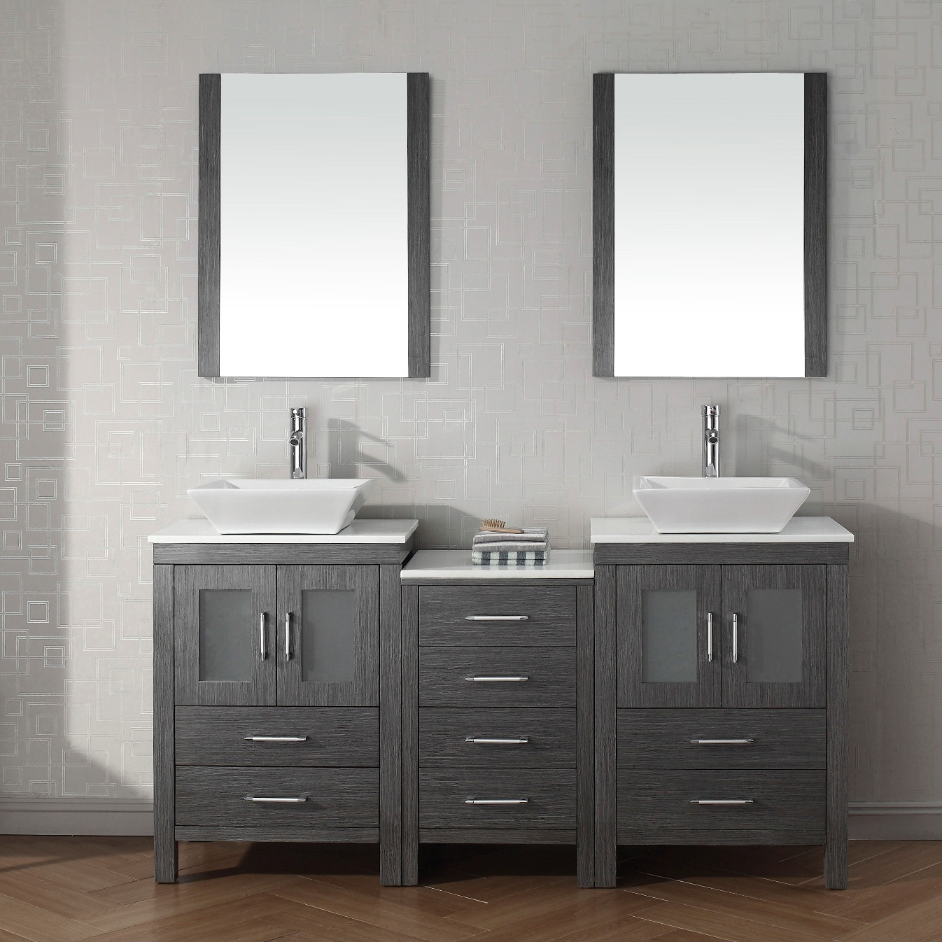 Best ideas about Cheap Bathroom Vanities Under $100
. Save or Pin Virtu USA Dior 66” Modern Double Sink Bathroom Vanity with Now.