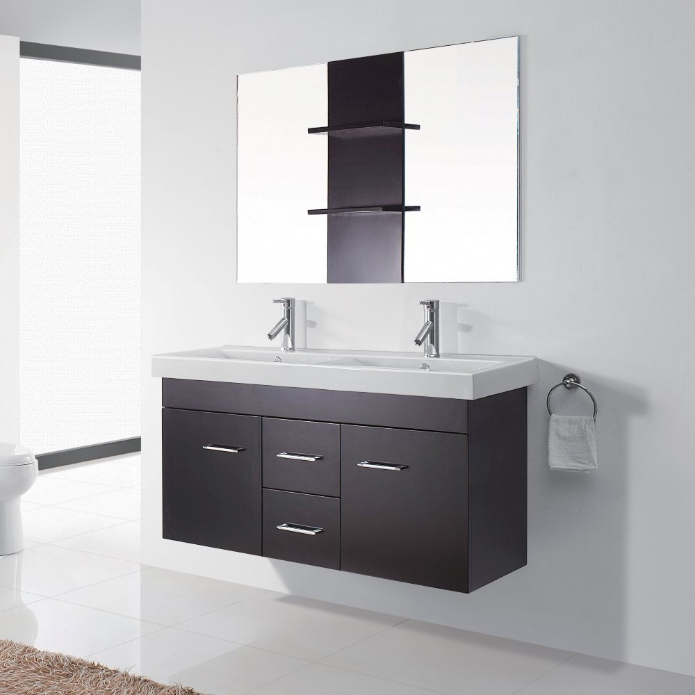 Best ideas about Cheap Bathroom Vanities Under $100
. Save or Pin Virtu USA Opal 47" Modern Double Sink Bathroom Vanity in Now.