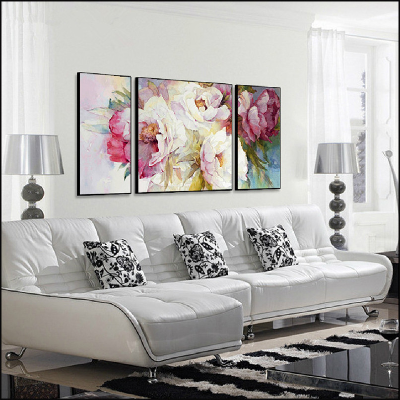 Best ideas about Cheap Canvas Wall Art
. Save or Pin 3 Piece Canvas Wall Art Blooming Peony Painting Waterproof Now.