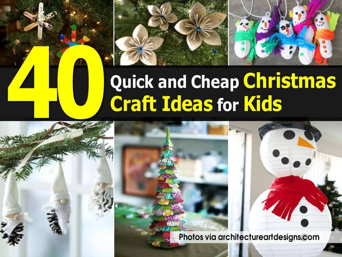 Best ideas about Cheap Crafts For Kids
. Save or Pin 40 Quick and Cheap Christmas Craft Ideas for Kids Now.