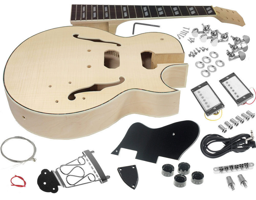 Best ideas about Cheap DIY Guitar Kits
. Save or Pin Solo ES Style DIY Guitar Kit Maple Body Flamed Maple Top Now.