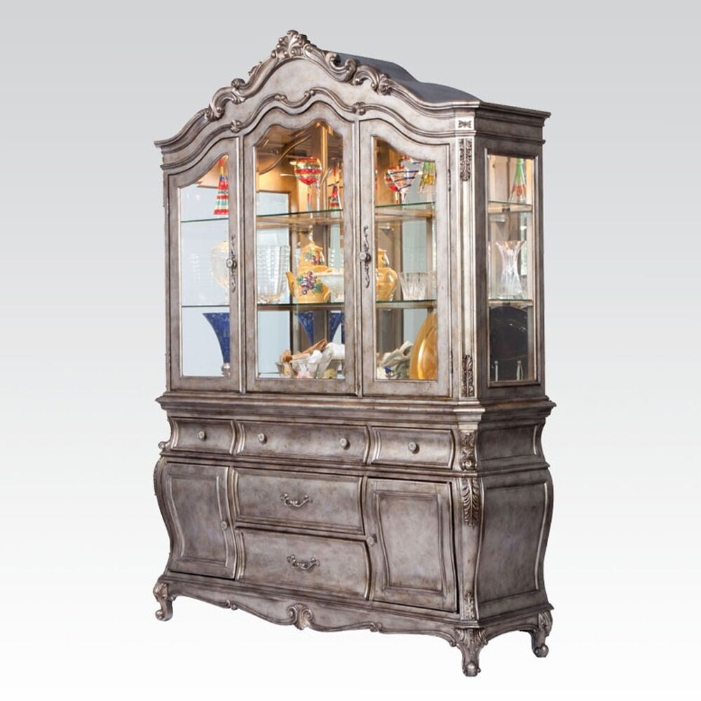 Best ideas about China Cabinet Hutch
. Save or Pin Chantelle China Hutch & Buffet Antique Platinum Finish Now.