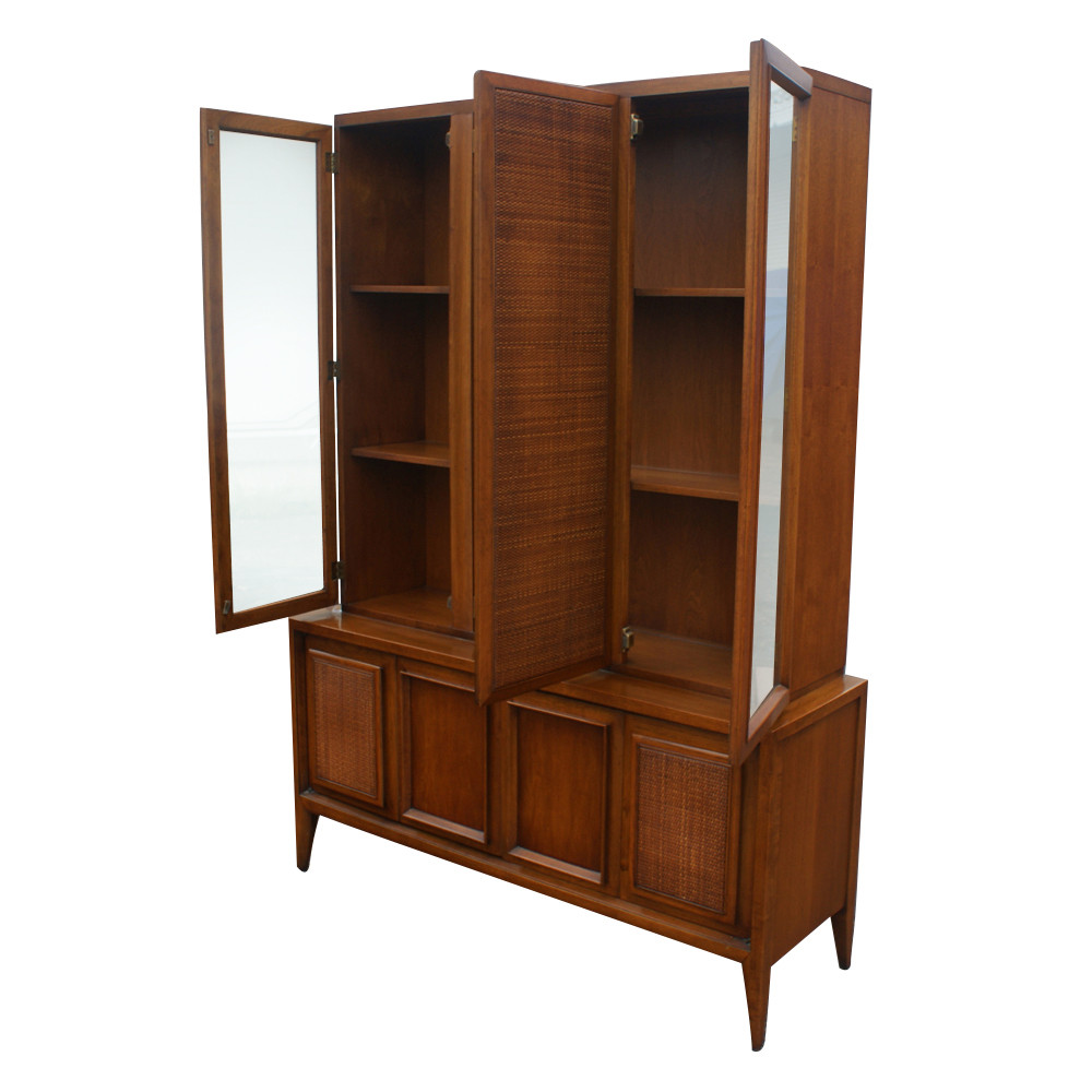 Best ideas about China Cabinet Hutch
. Save or Pin 52" x 73" Vintage Wood Cane Glass Hutch China Cabinet Now.