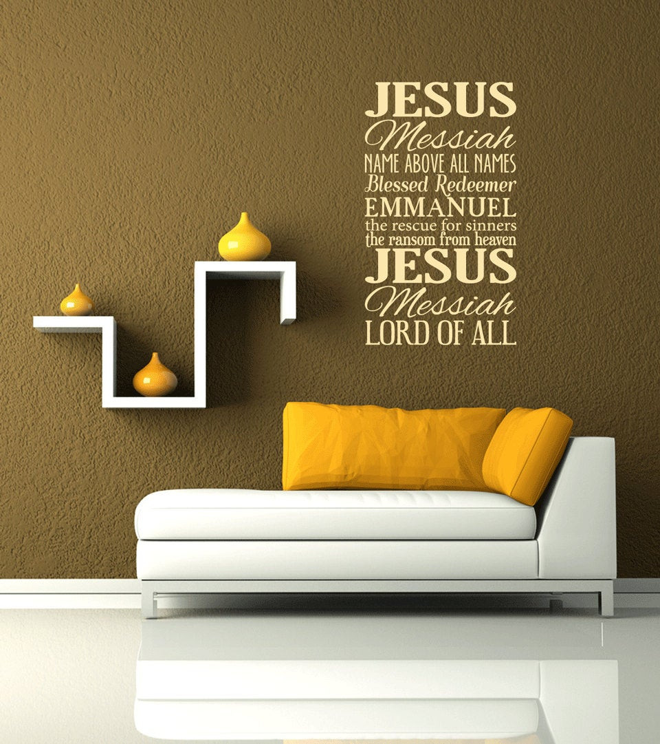 Best ideas about Christian Wall Art
. Save or Pin Names of Jesus Removable Vinyl Wall Art Christian wall decal Now.