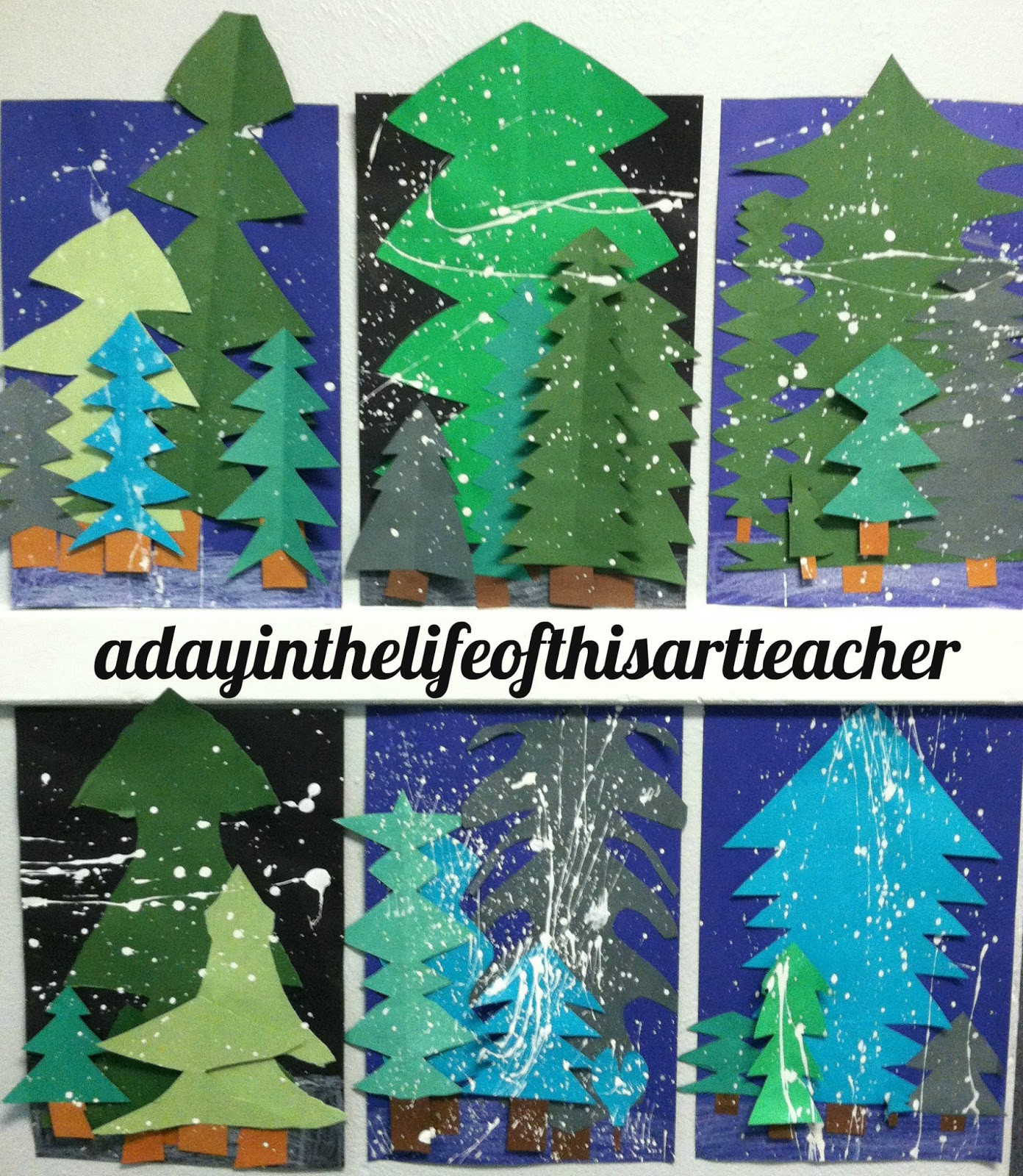 Best ideas about Christmas Art Ideas For Teachers
. Save or Pin Art with Mrs King Winter Pine Trees Now.