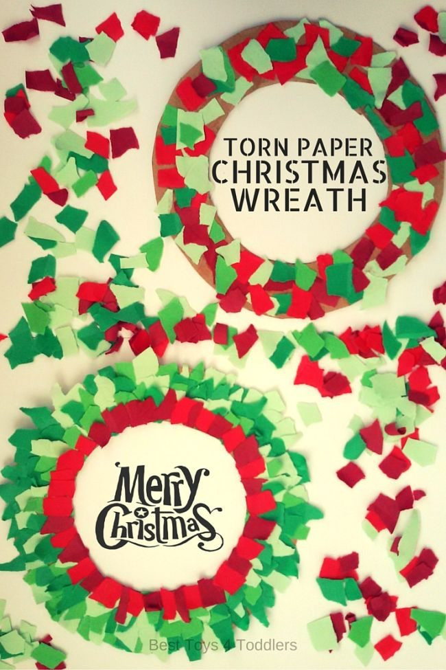 Best ideas about Christmas Crafts For Older Kids
. Save or Pin Easy to Make Torn Paper Christmas Wreath Now.