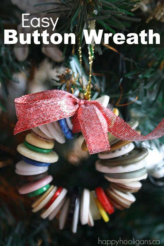 Best ideas about Christmas Crafts For Older Kids
. Save or Pin Button Wreath Christmas Tree Ornament Happy Hooligans Now.