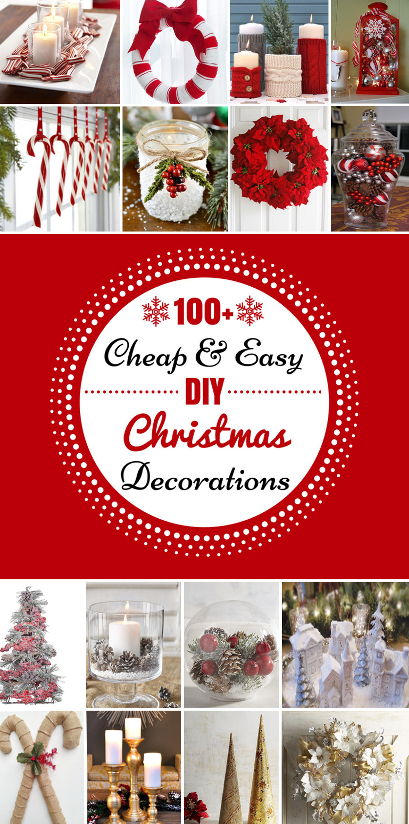 Best ideas about Christmas Decoration DIY
. Save or Pin 100 Cheap & Easy DIY Christmas Decorations Prudent Penny Now.