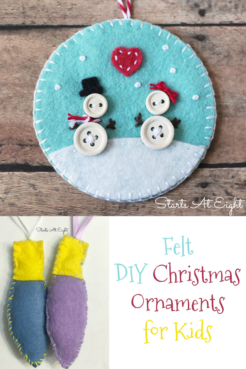 Best ideas about Christmas DIY For Kids
. Save or Pin Felt DIY Christmas Ornaments for Kids StartsAtEight Now.