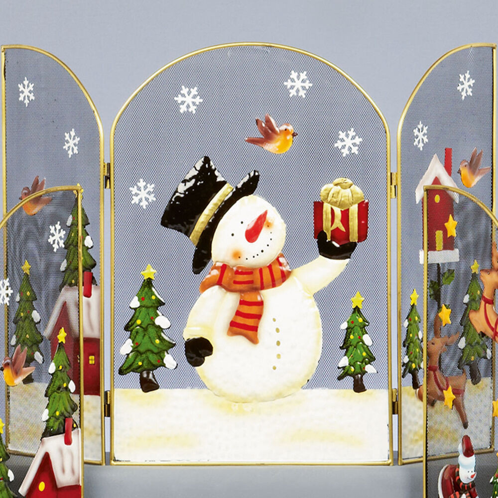 Best ideas about Christmas Fireplace Screen
. Save or Pin Decorative 49cm Christmas Fireguard Metal 3 Panel Now.