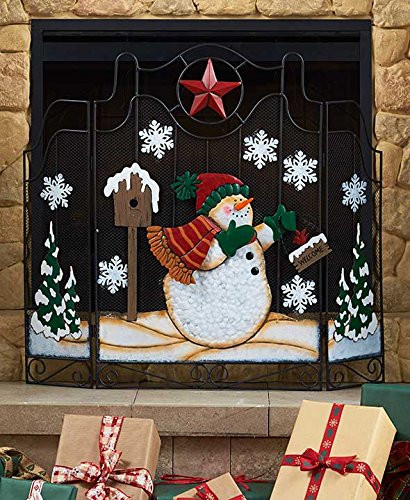 Best ideas about Christmas Fireplace Screen
. Save or Pin Holiday Fireplace Screen Snowman Christmas Winter Country Now.