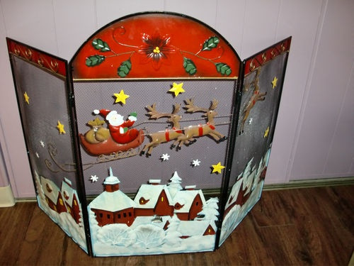 Best ideas about Christmas Fireplace Screen
. Save or Pin SANTA CLAUS Twas The Night Before Christmas 3 Panel Metal Now.