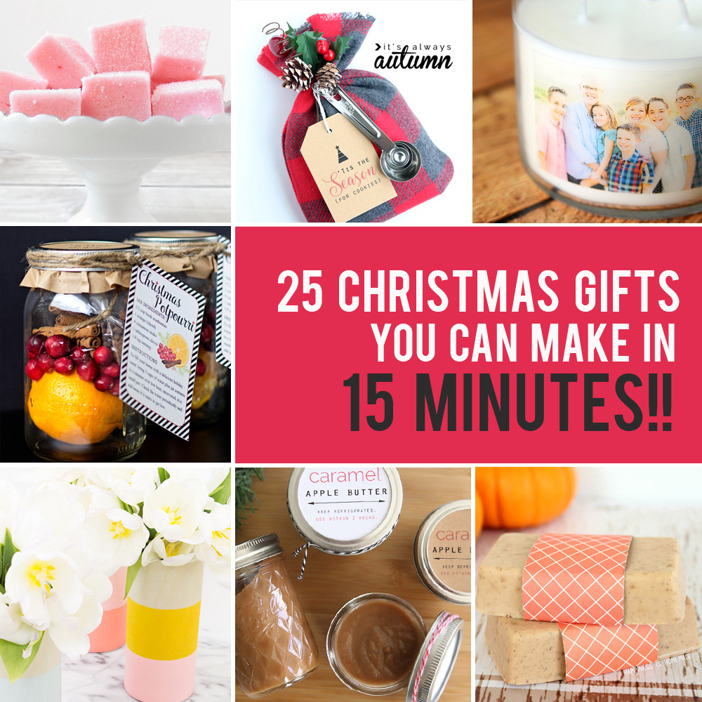 Best ideas about Christmas Gift DIY
. Save or Pin 25 easy homemade Christmas ts you can make in 15 Now.