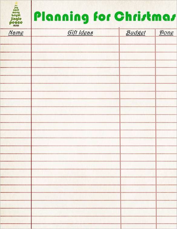 Best ideas about Christmas Gift List Templates
. Save or Pin Free Printable Christmas Planner Gift List Download 24 Now.