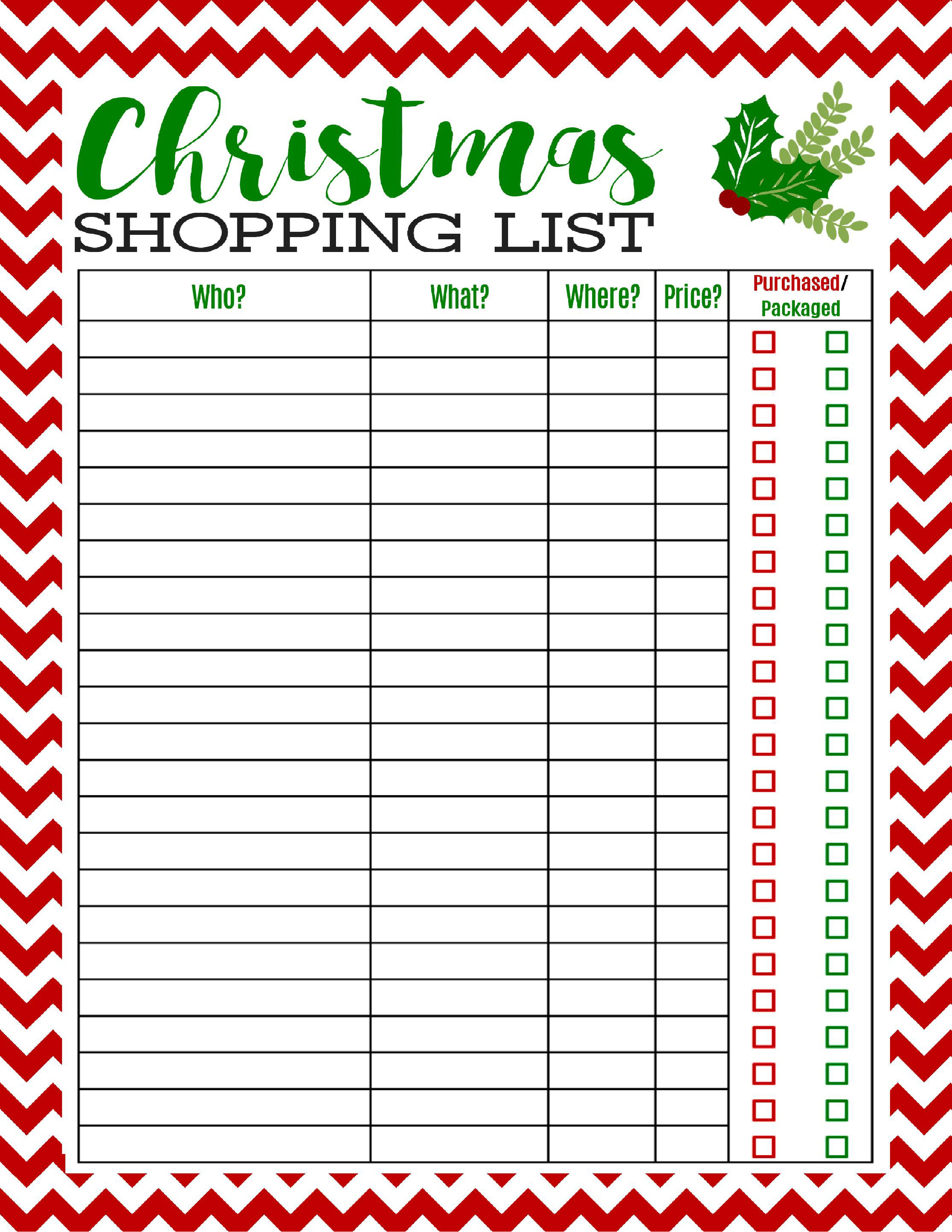 Best ideas about Christmas Gift List Templates
. Save or Pin Freebie Printable Christmas Shopping List Mom 4 Real Now.