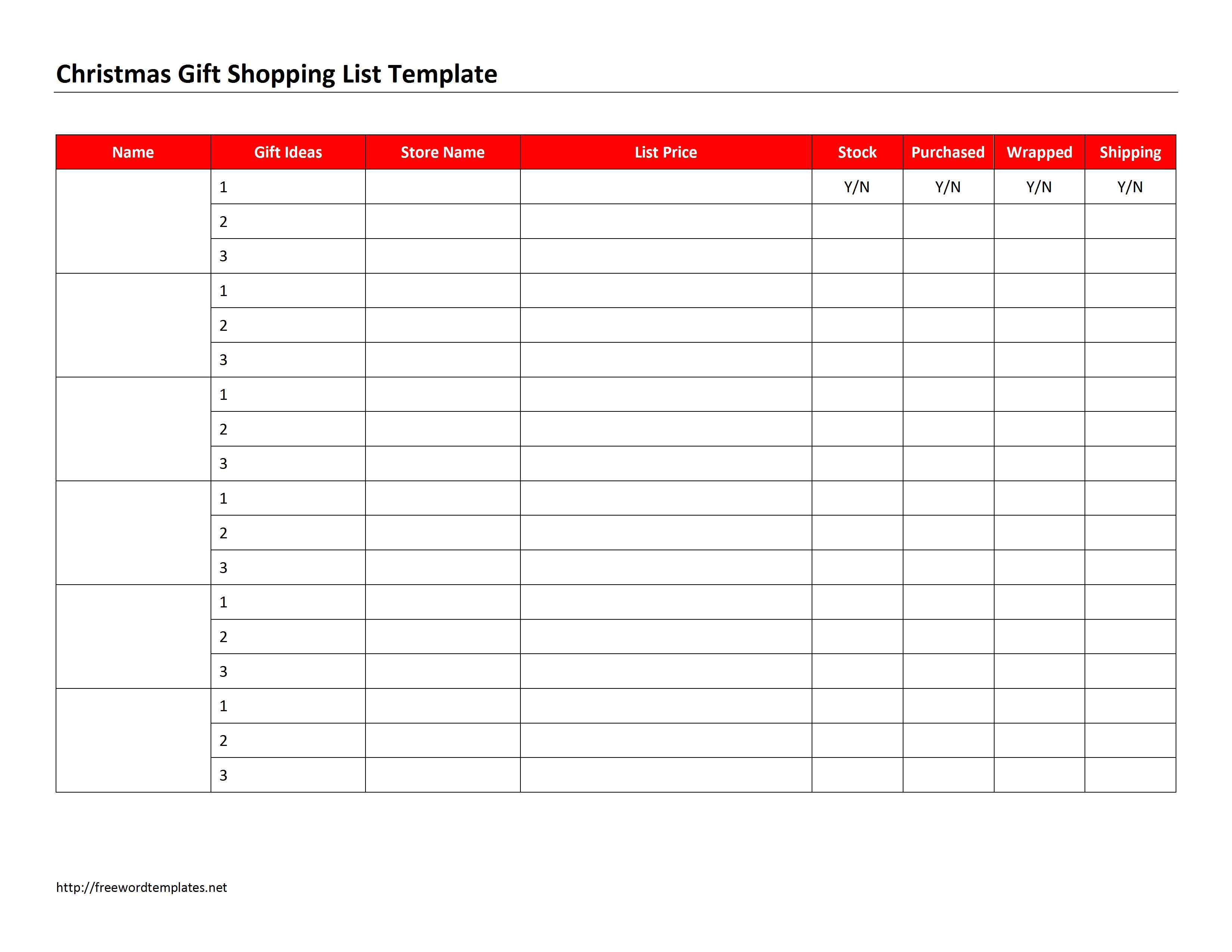 Best ideas about Christmas Gift List Templates
. Save or Pin Christmas Gift Shopping List Now.