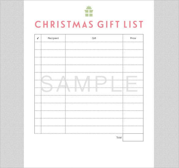 Best ideas about Christmas Gift List Templates
. Save or Pin 24 Christmas Gift List Templates Free Printable Word Now.