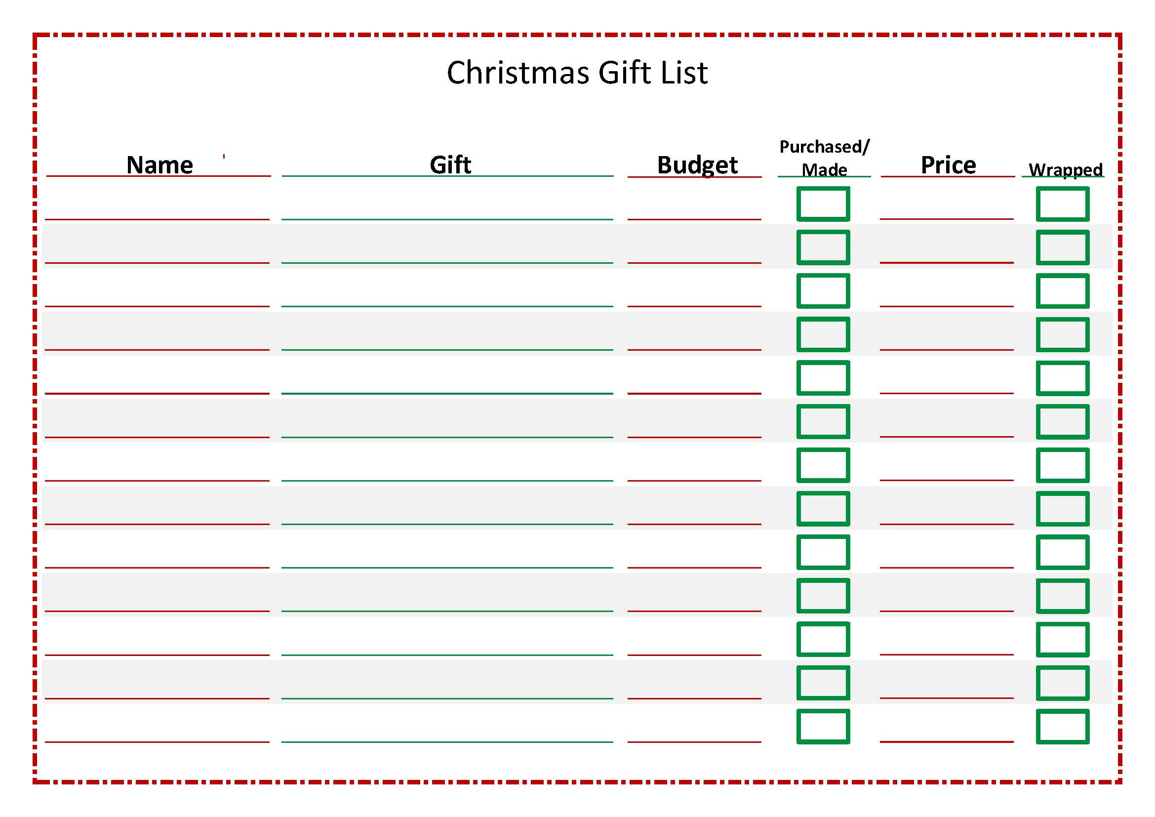 Best ideas about Christmas Gift List Templates
. Save or Pin christmas t list Now.