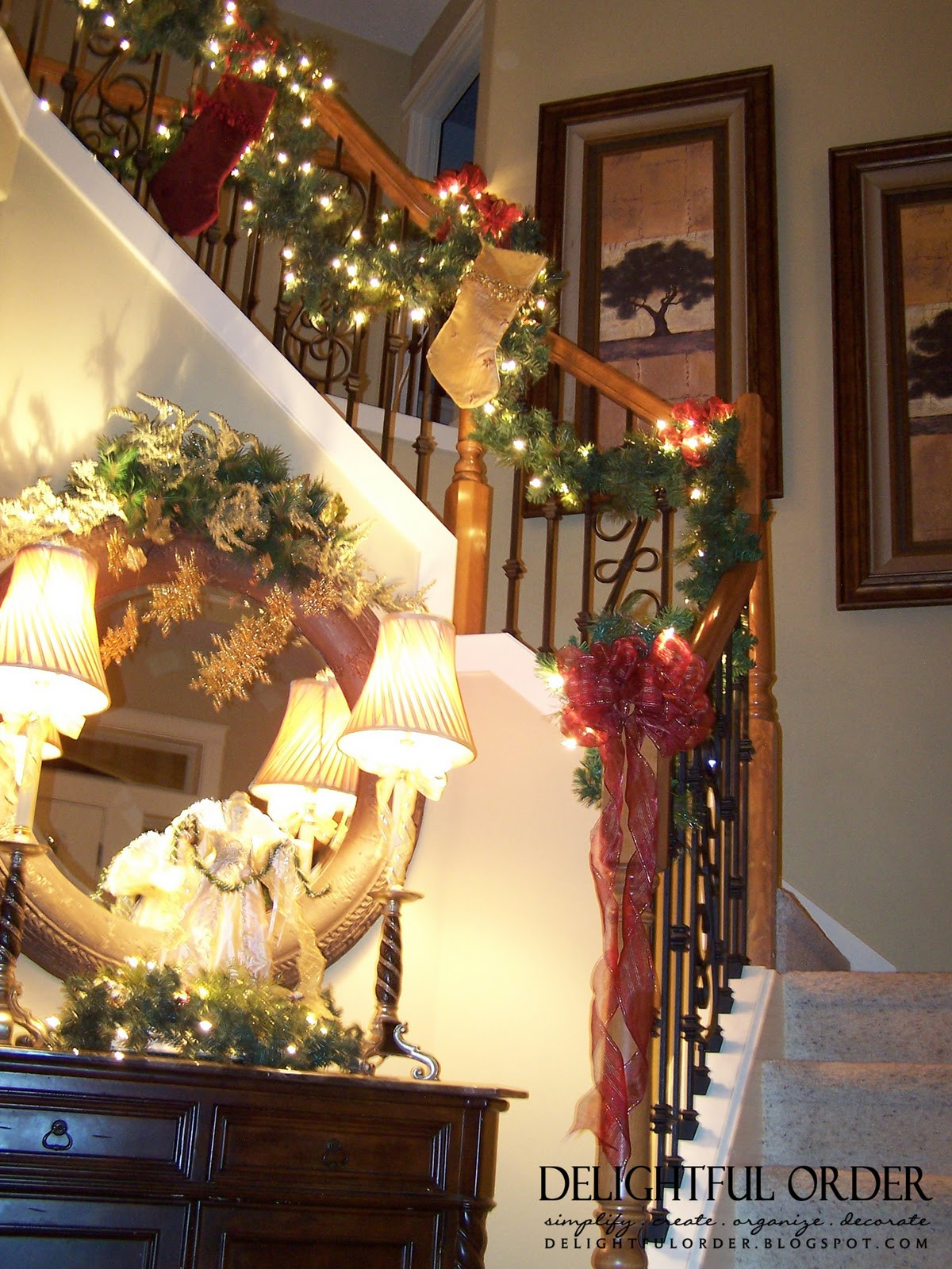 Best ideas about Christmas Staircase Decorating
. Save or Pin Delightful Order Staircase Christmas Decorating Now.