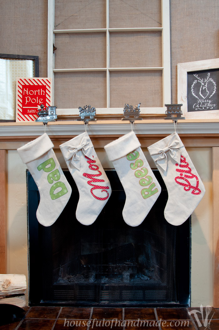 Best ideas about Christmas Stocking DIY
. Save or Pin DIY Personalized Drop Cloth Christmas Stockings a Now.