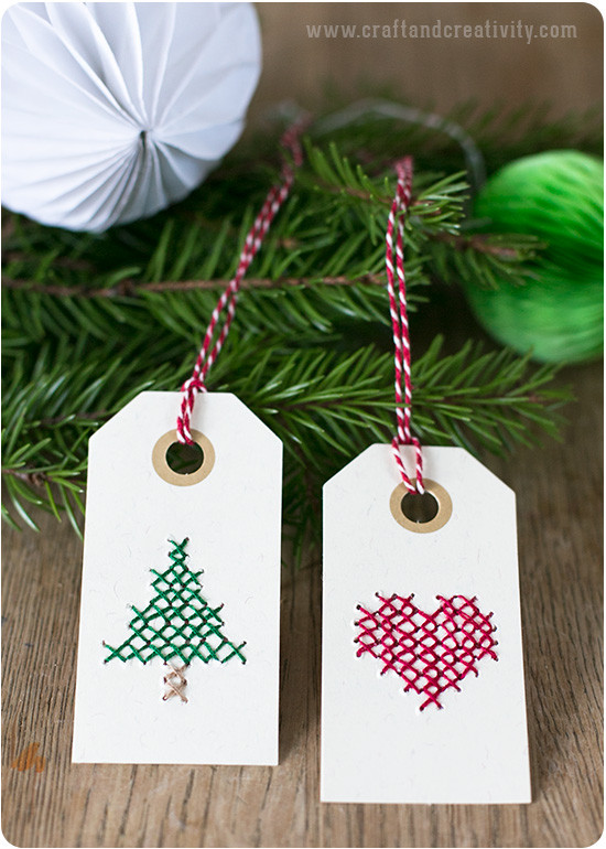 Best ideas about Christmas Tags DIY
. Save or Pin Broderade juletiketter – Cross stitched Christmas tags Now.