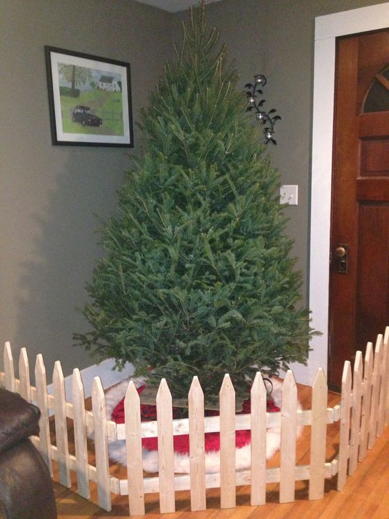 Best ideas about Christmas Tree Baby Gate
. Save or Pin Handmade fence Dog proofing Christmas tree saving Now.