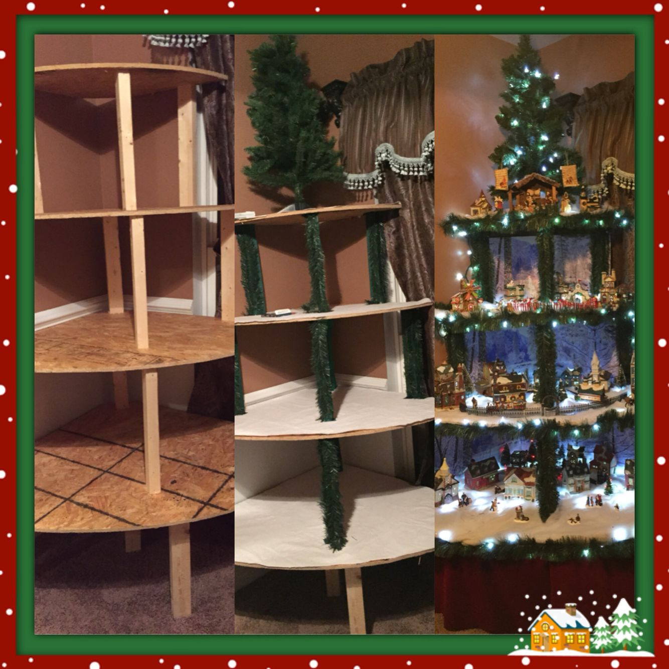 Best ideas about Christmas Village Display Platforms DIY
. Save or Pin Corner Christmas tree village display Made with 4 Now.