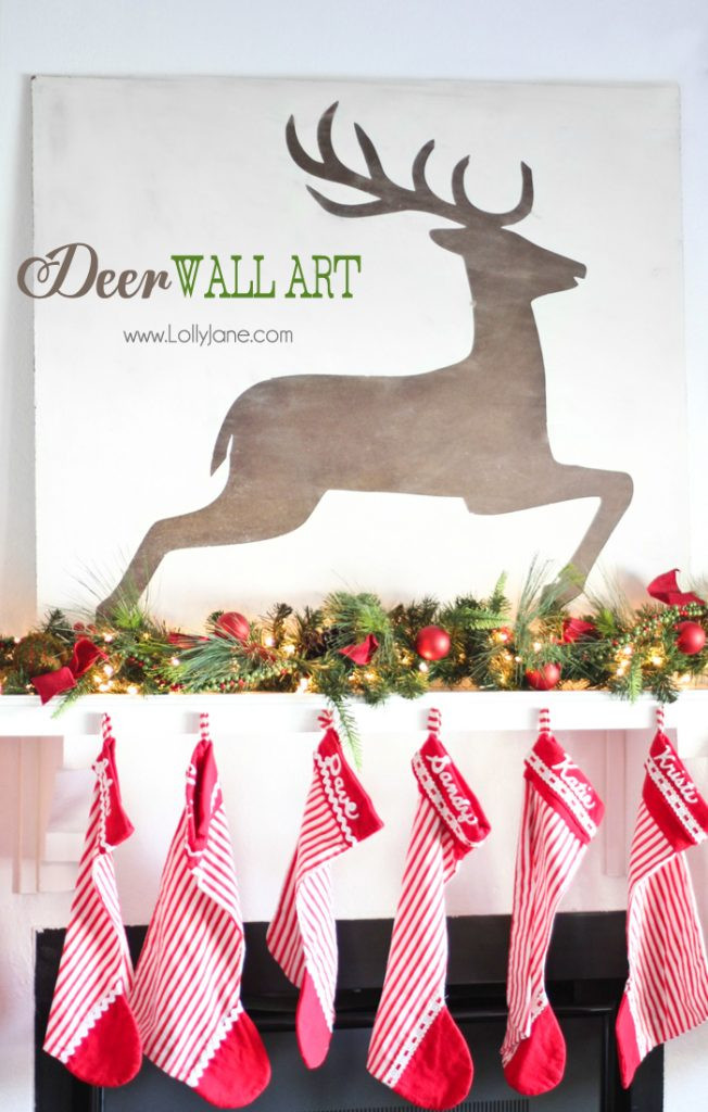Best ideas about Christmas Wall Art
. Save or Pin Christmas deer wall art Now.