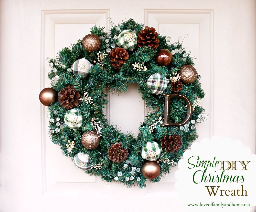 Best ideas about Christmas Wreath DIY
. Save or Pin Simple DIY Christmas Wreath Tutorial Love of Family & Home Now.