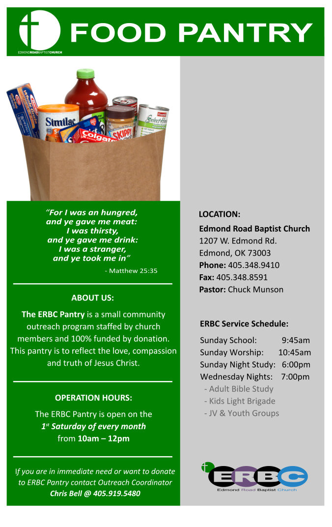 Best ideas about Church Food Pantry
. Save or Pin Edmond Road Baptist Church Food Pantry Serving the Edmond Now.