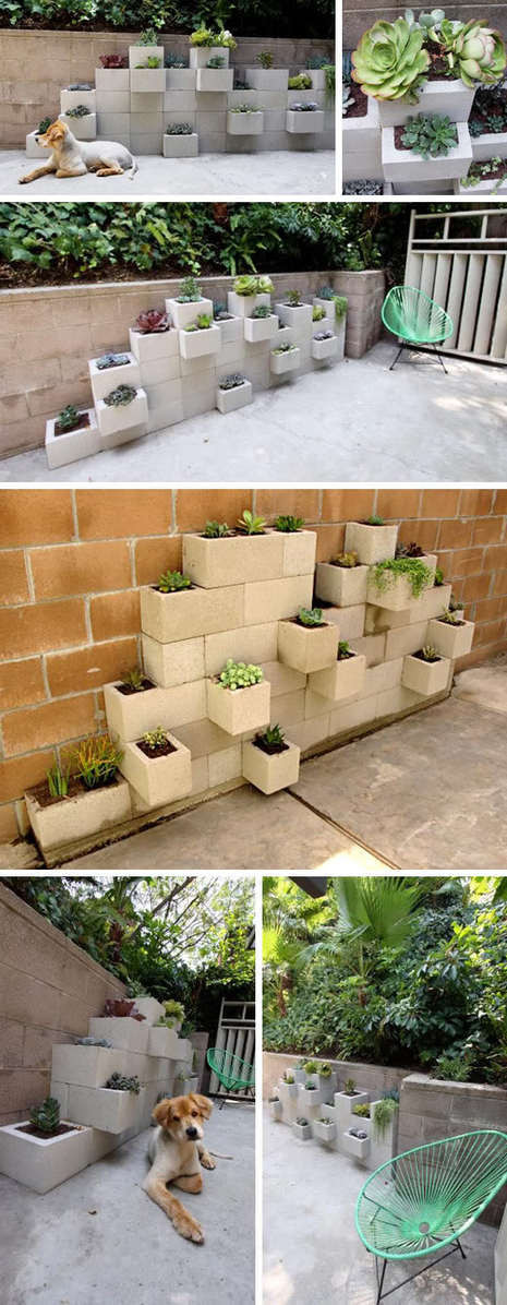 Best ideas about Cinder Block Planter Wall
. Save or Pin DIY Mod Cinder Block Wall Planters Curbly Now.
