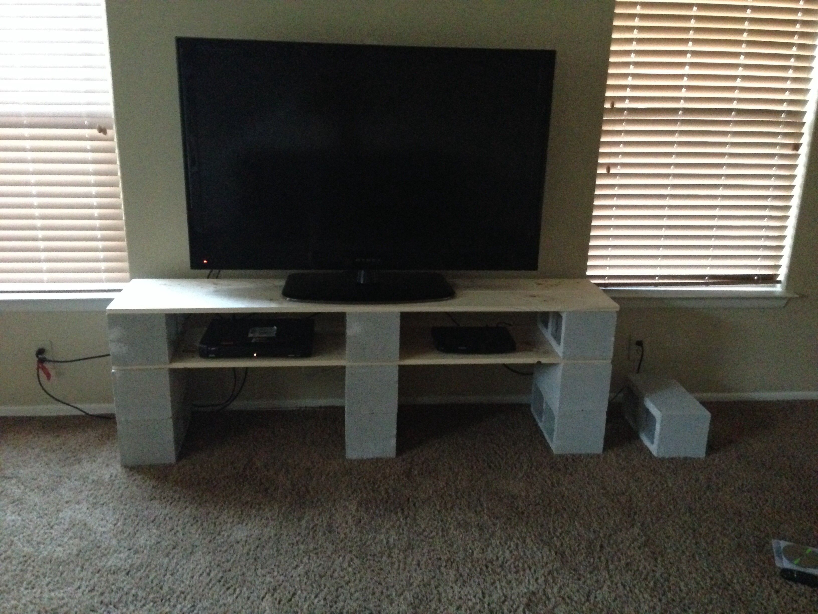 Best ideas about Cinder Block Tv Stand
. Save or Pin F Gray Polished Concrete Block For TV Stand Using White Now.
