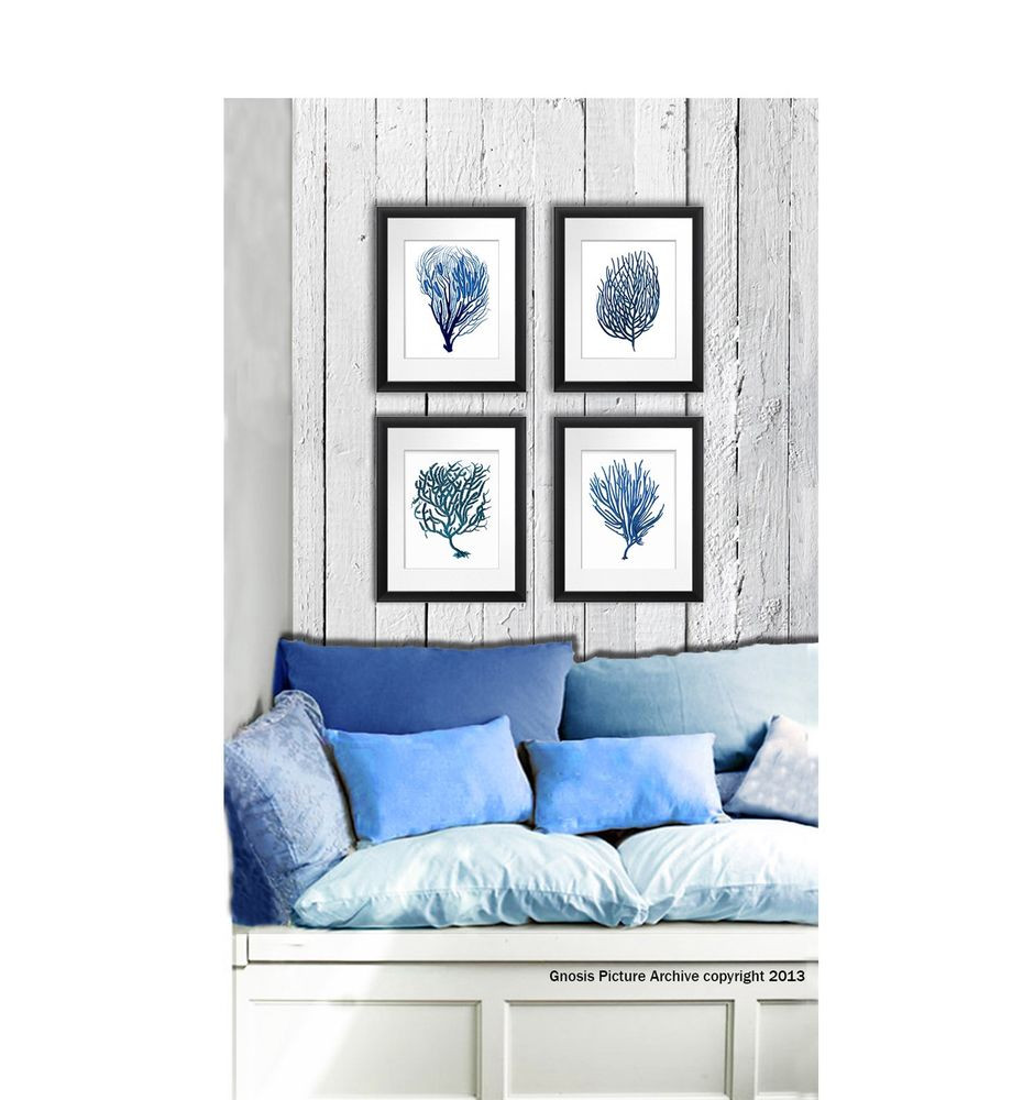 Best ideas about Coastal Wall Art
. Save or Pin Wall Art beach decor Set of 4 Blue Sea Coral prints Now.