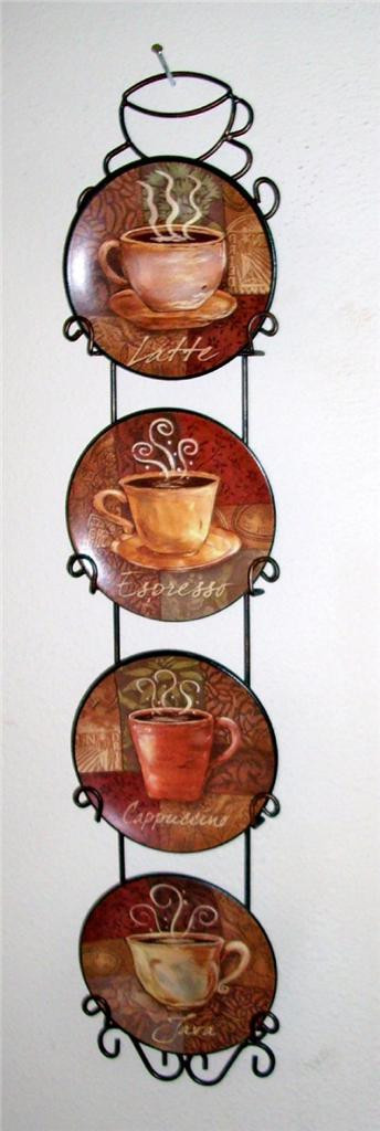 Best ideas about Coffee Kitchen Decor Sets
. Save or Pin 4 PIECE COFFEE HOUSE BISTRO CAFE WALL PLATE RACK SET DECOR Now.