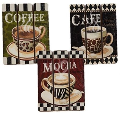 Best ideas about Coffee Kitchen Decor Sets
. Save or Pin Coffee Wall Art Set Metal Mugs Clock Decor Cafe House Now.