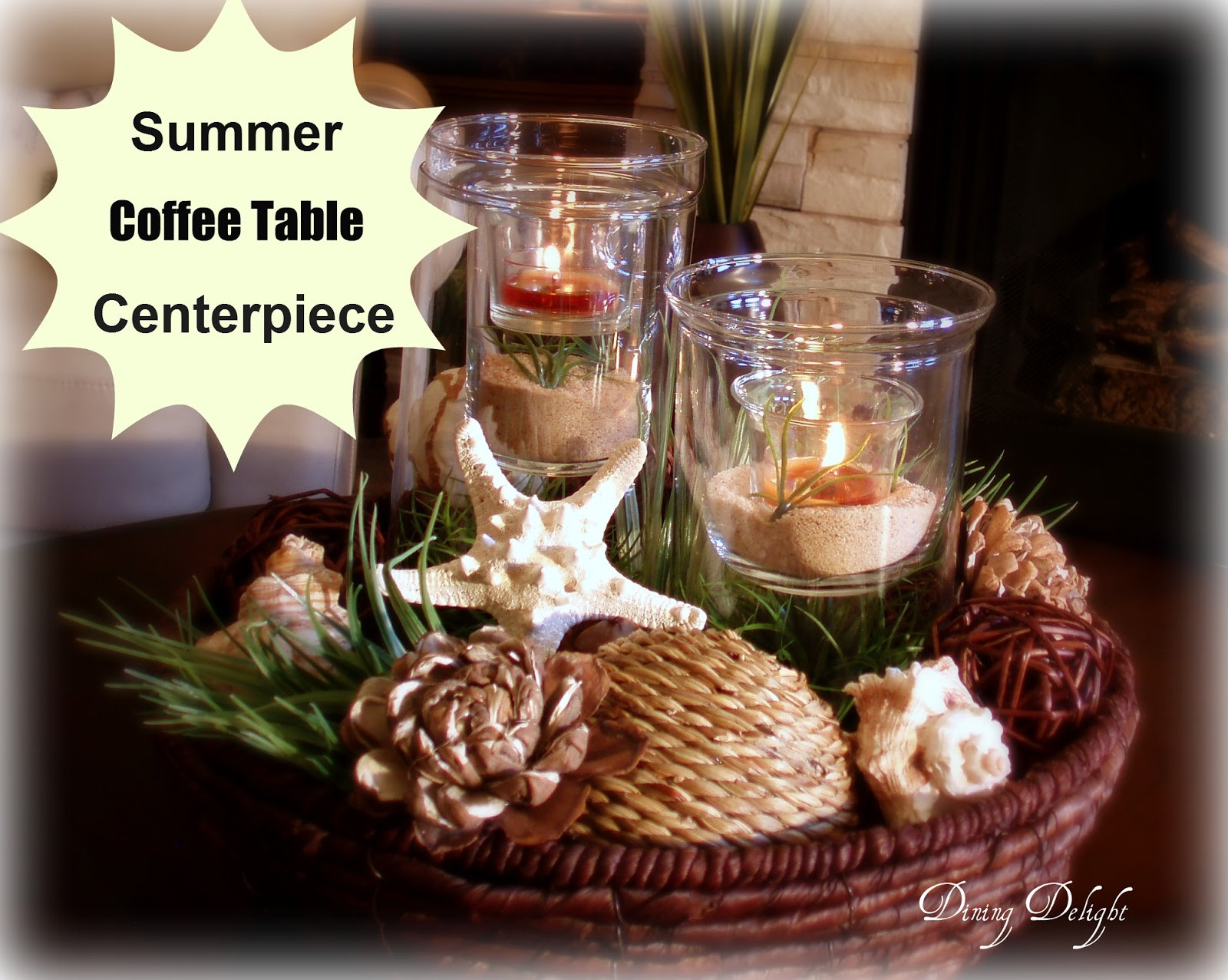 Best ideas about Coffee Table Centerpiece
. Save or Pin Dining Delight Summer Centerpiece for the Coffee Table Now.