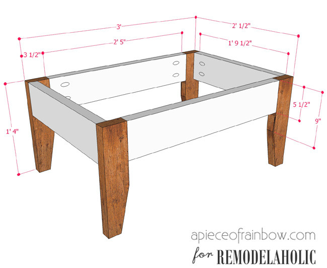 Best ideas about Coffee Table Dimensions
. Save or Pin Remodelaholic Now.