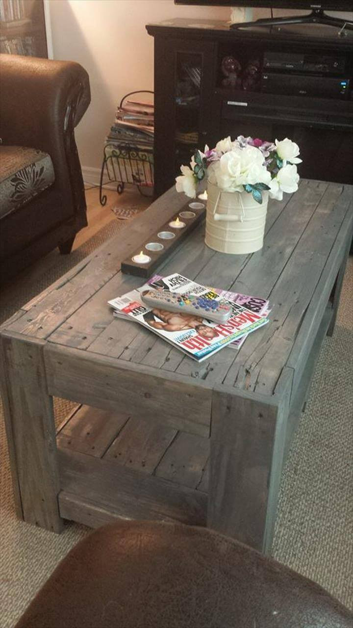 Best ideas about Coffee Table Ideas
. Save or Pin DIY Wood Pallet Coffee Table Now.