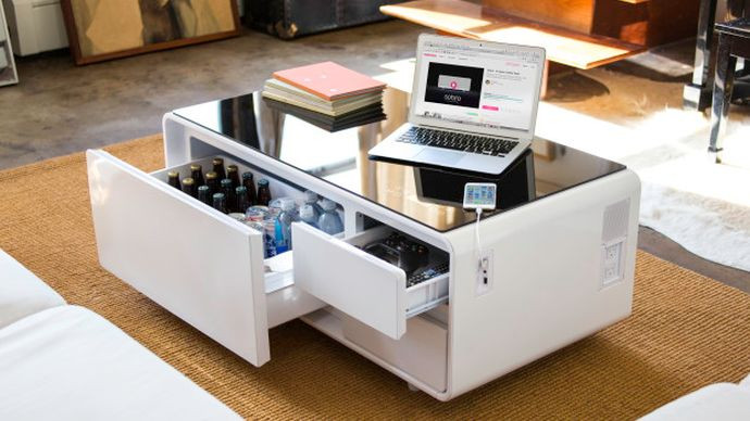 Best ideas about Coffee Table Refrigerator
. Save or Pin High tech Coffee Table Hides A Beer Fridge And A Huge Now.