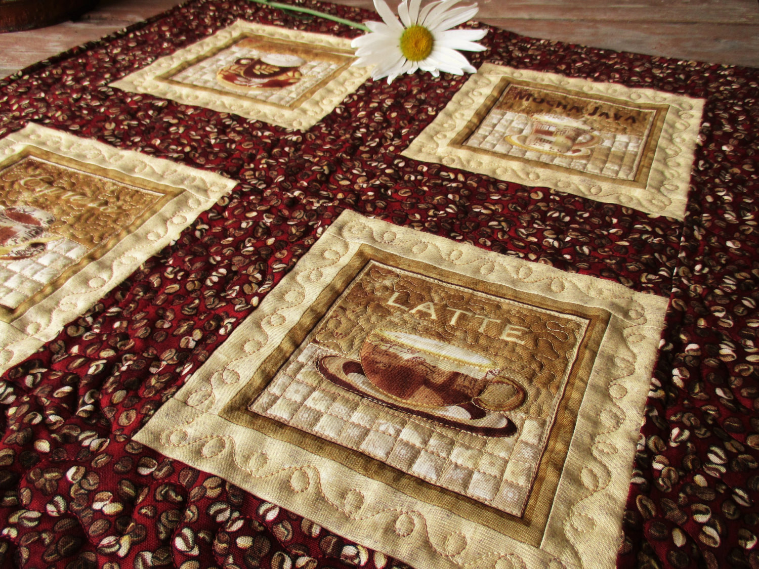 Best ideas about Coffee Table Runner
. Save or Pin Quilted Table Topper Coffee Table Runner Red by Now.