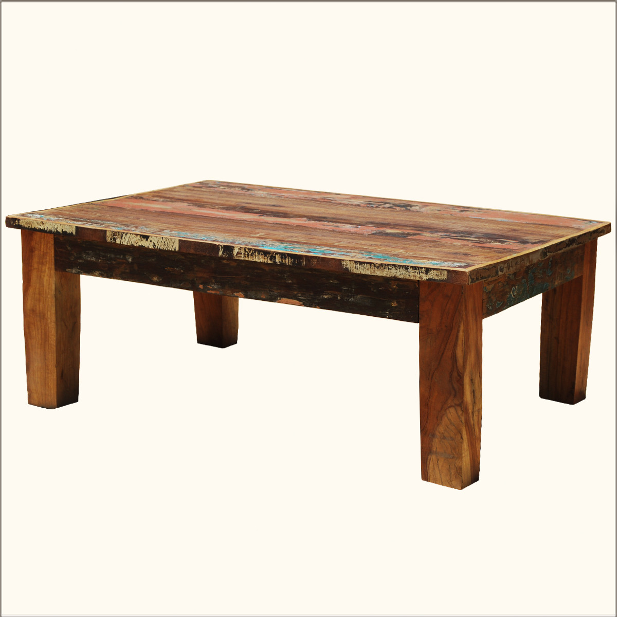 Best ideas about Coffee Table Rustic
. Save or Pin Distressed Rustic Reclaimed Coffee Table Wood Multi Color Now.