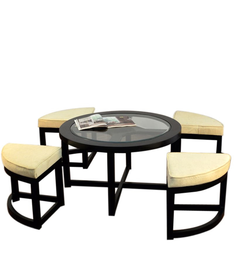 Best ideas about Coffee Table With Stools
. Save or Pin Black Forest Round Coffee Table with 4 Stools by Mudramark Now.