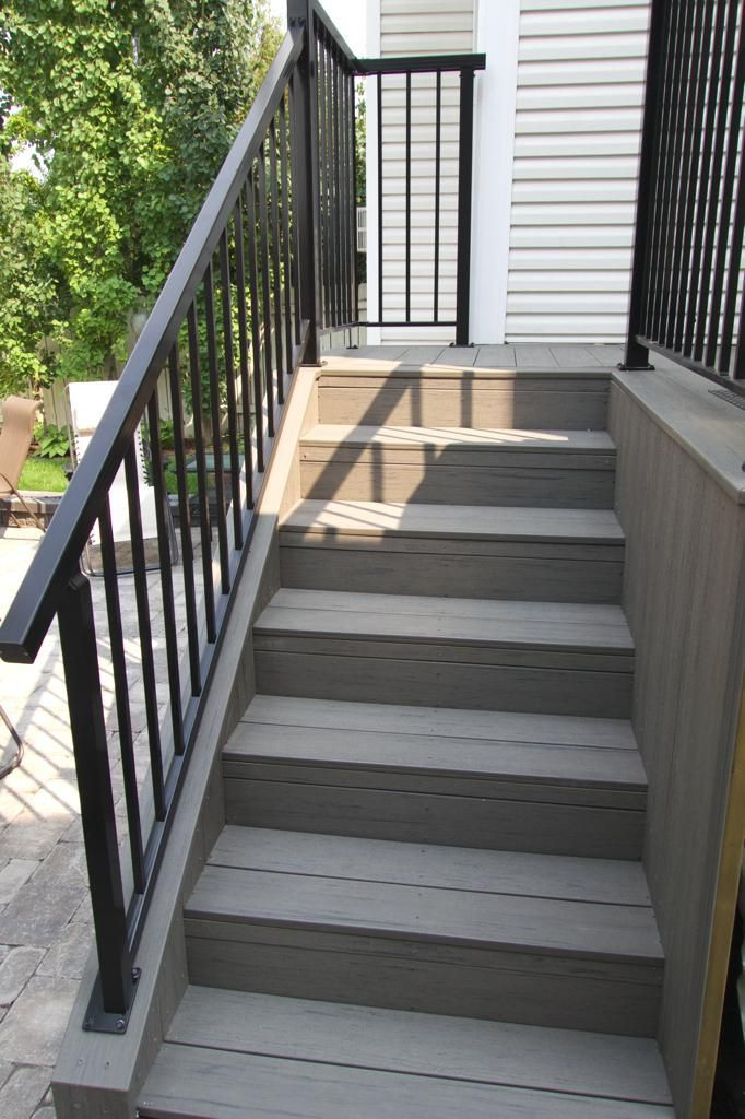 Best ideas about Composite Deck Stairs
. Save or Pin decks posite deck stairs with black aluminum railings Now.