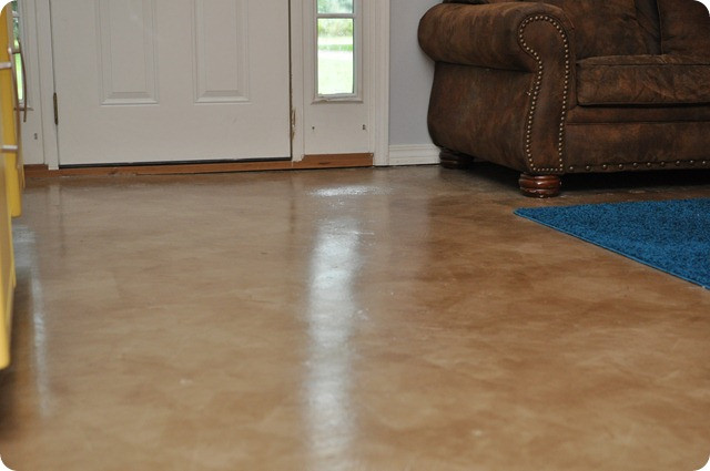 Best ideas about Concrete Floor DIY
. Save or Pin Dibble Dabble Life DIY Painted & Stained Concrete Living Now.