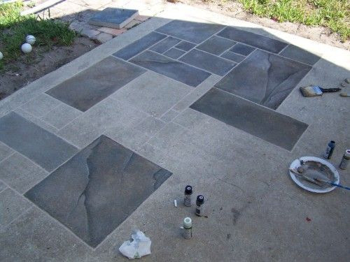 Best ideas about Concrete Patio Paint
. Save or Pin concrete patio faux slate w i p WetCanvas Now.