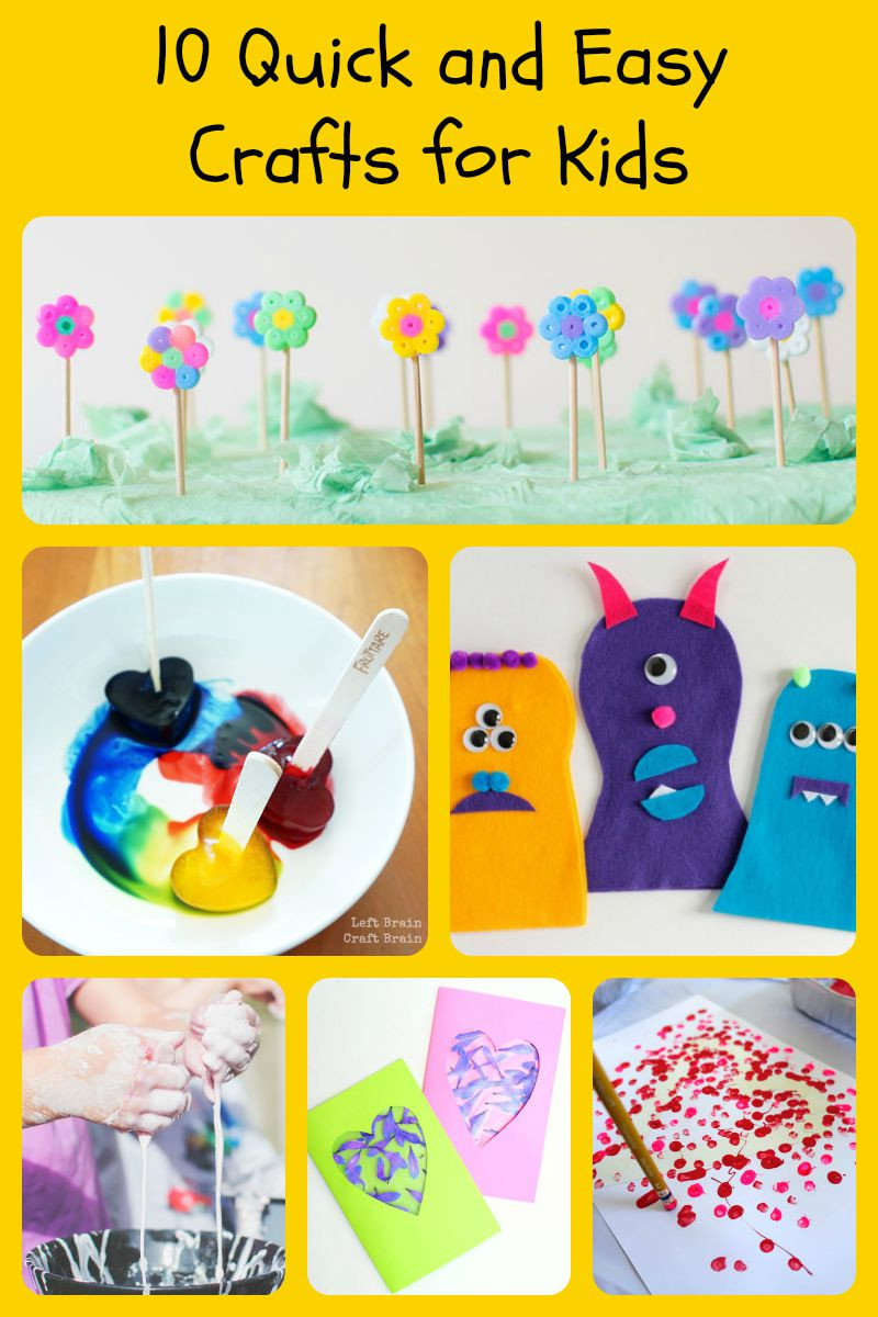 Best ideas about Cool Easy Crafts For Kids
. Save or Pin 10 Quick and Easy Crafts for Kids 5 Minutes for Mom Now.